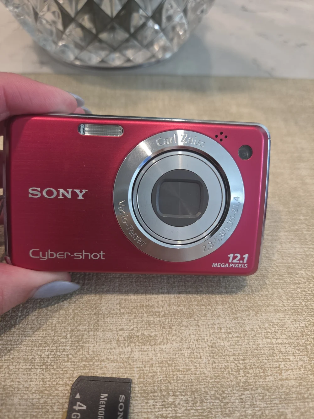 Sony Cyber-shot DSC-W230 RED 12.1MP Digital Camera - Y2K Digicam Bundle